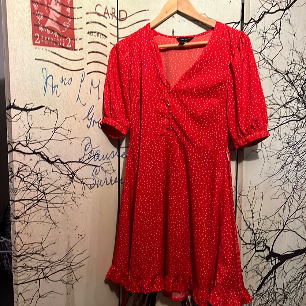 Red With White Poka Dot Dress for Any Beautiful Girl!